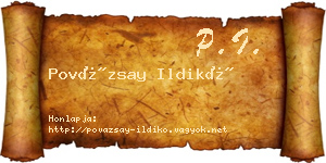 Povázsay Ildikó névjegykártya