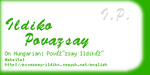 ildiko povazsay business card